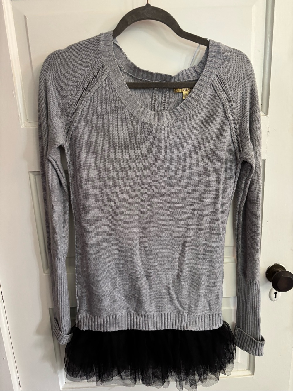 Princess Vera Wang tunic sweater with tutu at hem. Size small. NWOT